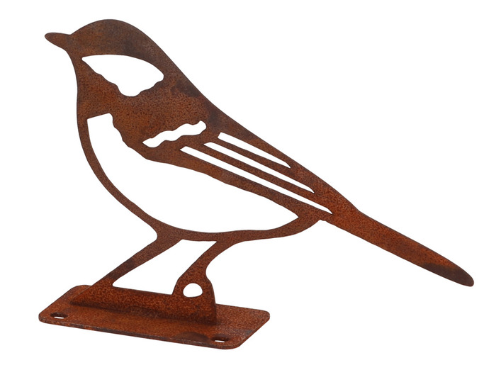 Hagefigur kjøttmeis rust H10 cm